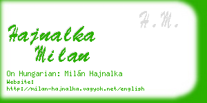 hajnalka milan business card